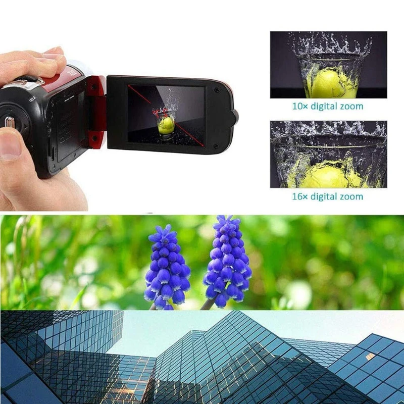 

16X Digital Zoom Camera Recorder Video Camera Camcorder with Night Vision, Vlogging Camera Recorder 1080P 2.7 Inch LCD Rotatable