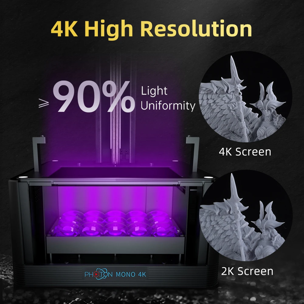ANYCUBIC Photon Mono 4K новый обновленный высокоскоростной SLA LCD УФ-Полимер 3D принтер с