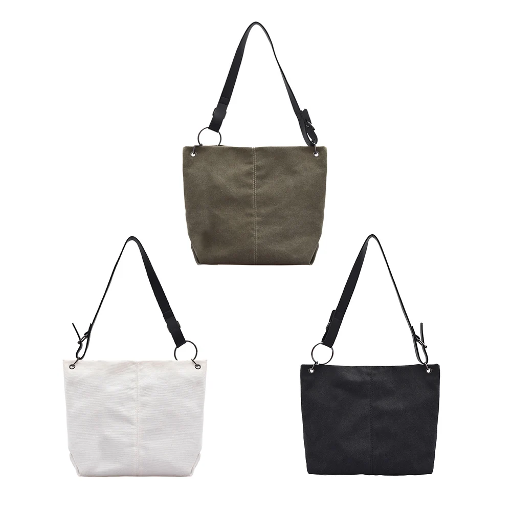 

Women Canvas Casual Tote Shoulder Bags Reusable Simple Daily Handbag Multi-function Lady Girl Shopping Top-handle Bag