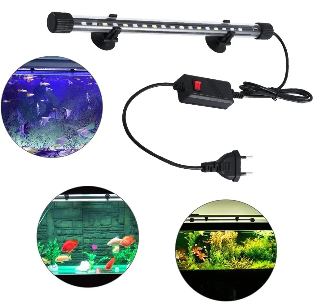 

LED Aquarium Lights Waterproof Fish Tank Light For Plants Amphibious Use Submersible Underwater Clip Lamp Aquatic Decor Lamp