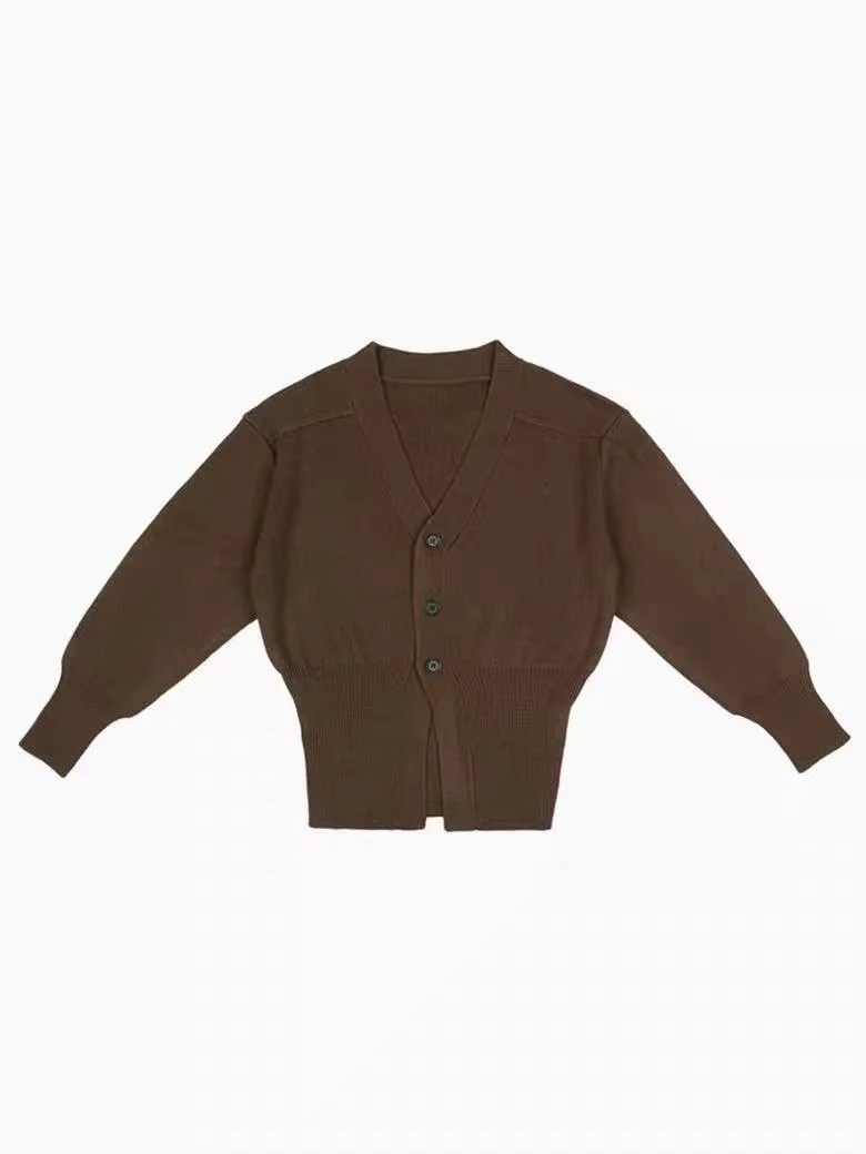 Ретро стиль 2021 в полудень Зимний Большой вязаный свитер с V-образным вырезом и