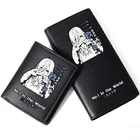 Женский Длинный кошелек из искусственной кожи, с рисунком аниме