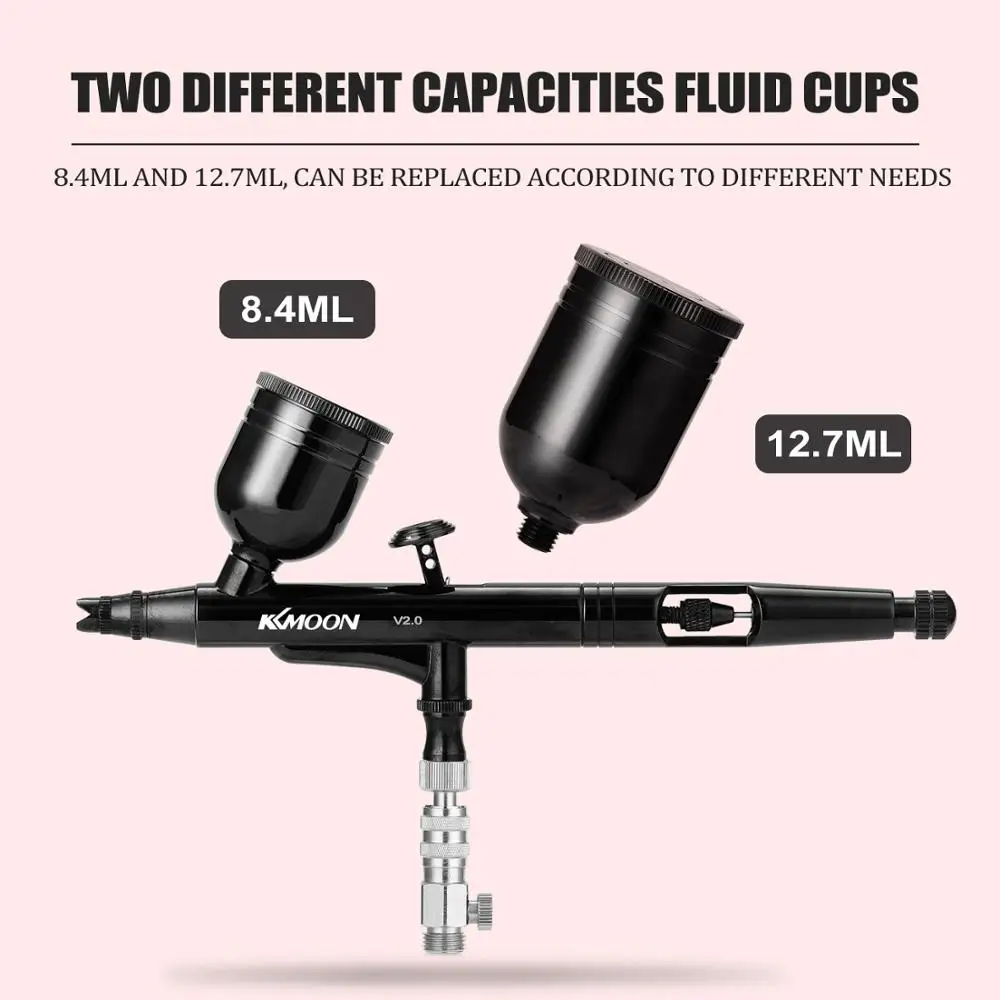 8cc 0 3 мм двойного действия насадка Аэрограф сжатия воздуха комплект с воздушная