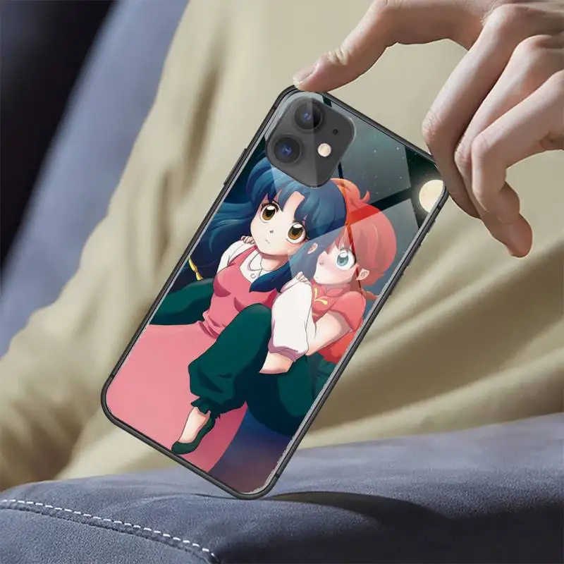 

Ranma Maima Anime Painting Phone Case Tempered glass For iphone 5C 6 6S 7 8 plus X XS XR 11 PRO MAX