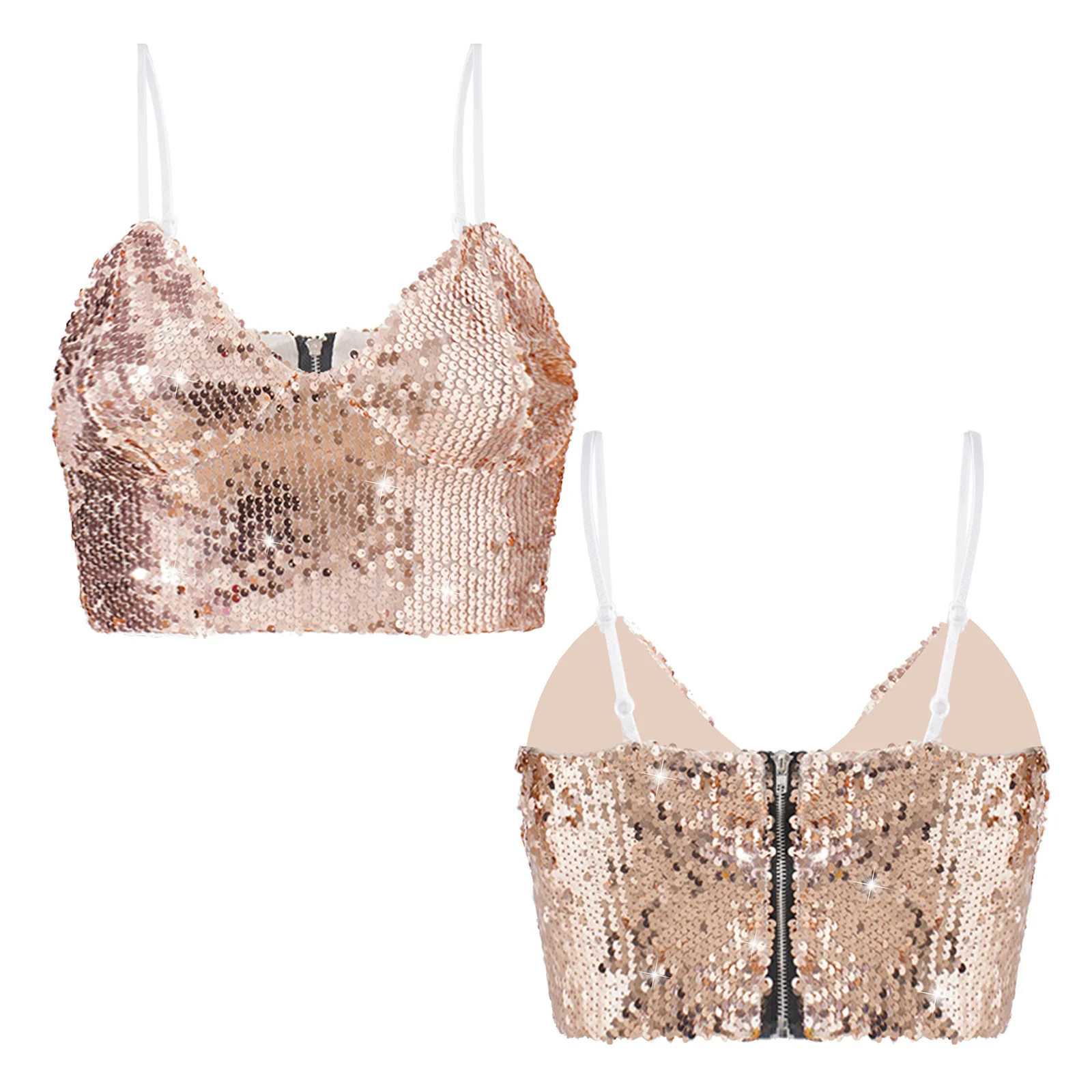 Женская Блестящая кофта с V-образным вырезом Женский Стильный укороченный топ