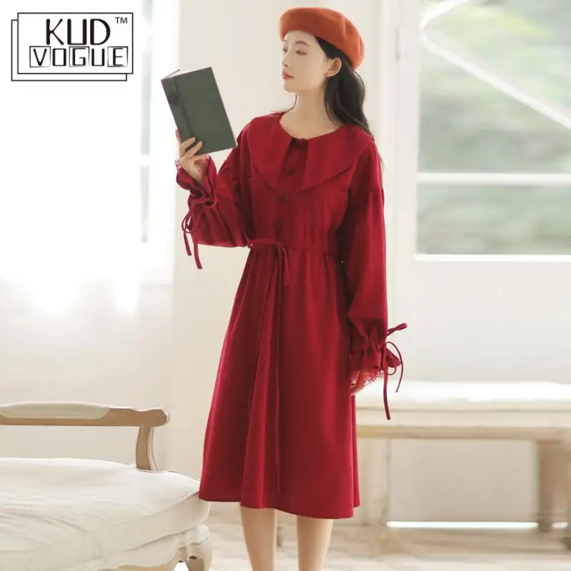 Винтажное красное платье в стиле &quotЛолита&quot комплект из 2 предметов для девочек