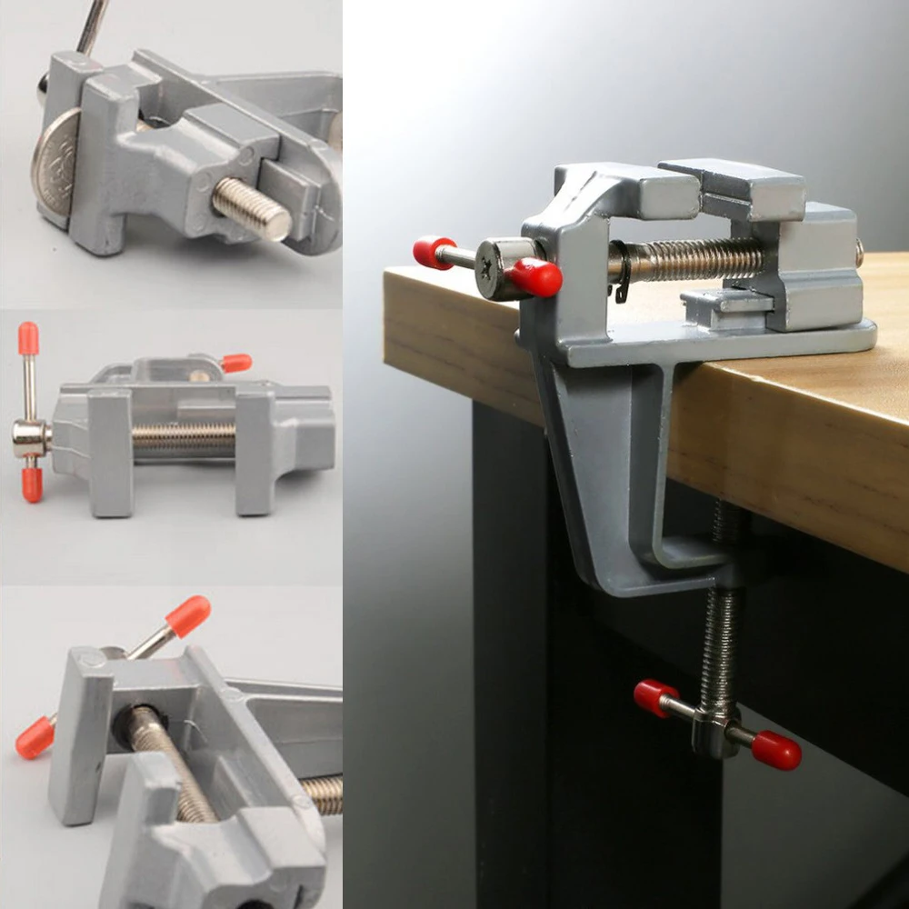 

Настольные тиски 35 мм из алюминиевого сплава с зажимом, настольные мини-тиски для ремесла «сделай сам», инструмент для фиксации и ремонта