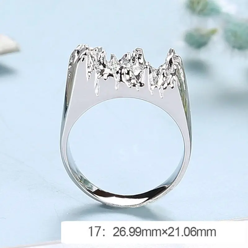 

Epoxy Resin Ring Mold Broken Art Resin Metal Ring DIY Jewelry Making US Size 7-9