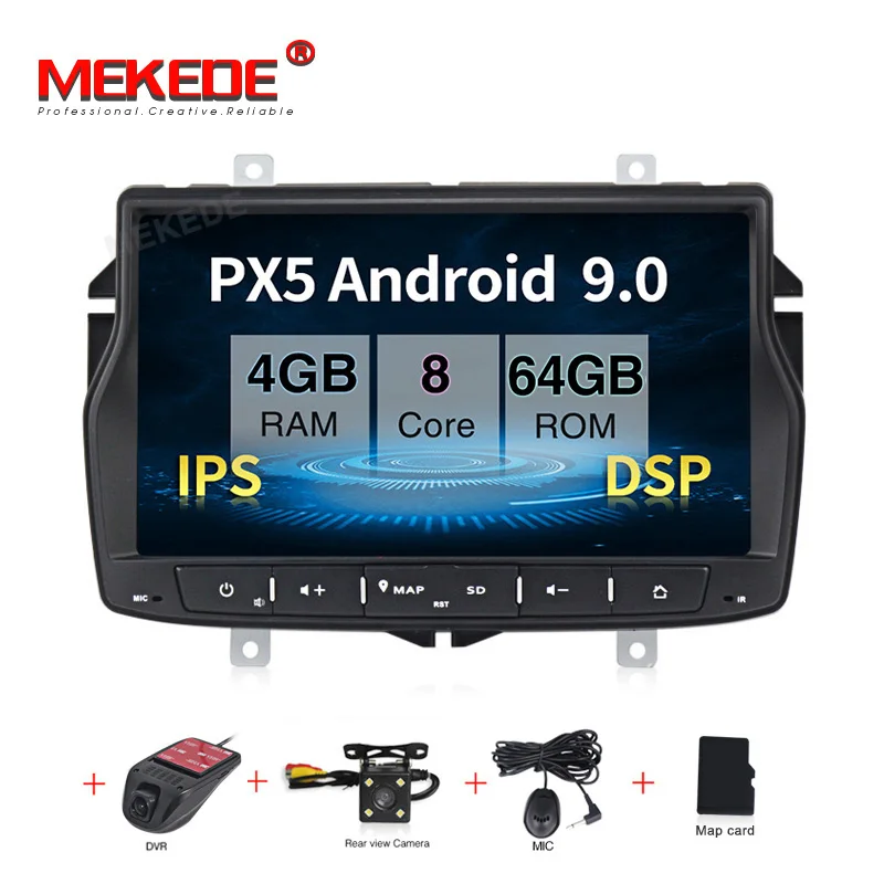 64G DVD CAMERA DVR Русскоязычное меню,, 4 Гб ОЗУ, 1din автомобильный Радио, мультимедийный dvd-плеер для Lada vesta, Android 9,0, Восьмиядерный, с wifi, BT, GPS - Цвет: 64G DVD CAMERA DVR