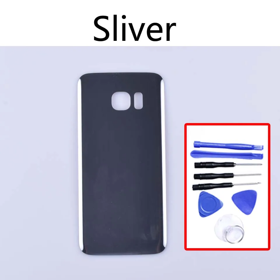 Sliver-With tool S7Edge задняя крышка батарейного отсека для samsung Galaxy S7 Edge G935 G935F SM-G935F G935FD G935A задняя крышка батарейного отсека Замена дверного чехла - Цвет: Sliver-With tool