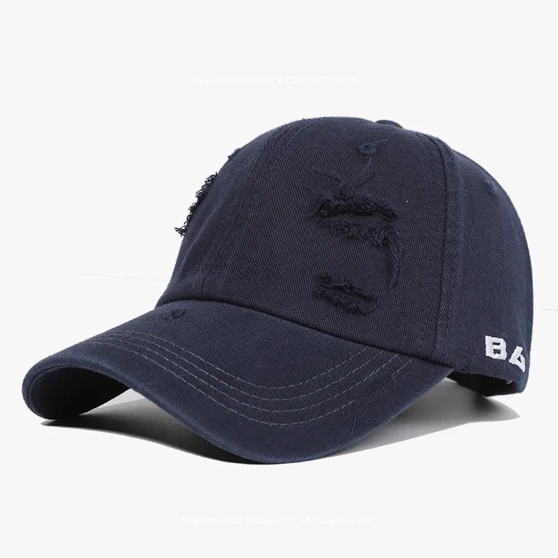 

2021 Spring Autumn Worn Denim Cap Summer Outdoor Leisure Visor Hat Trend Hole Baseball Caps Hip Hop Sport Hats Dad Hats