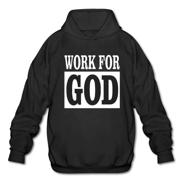 

Мужская хлопковая толстовка с длинным рукавом «Work for God»