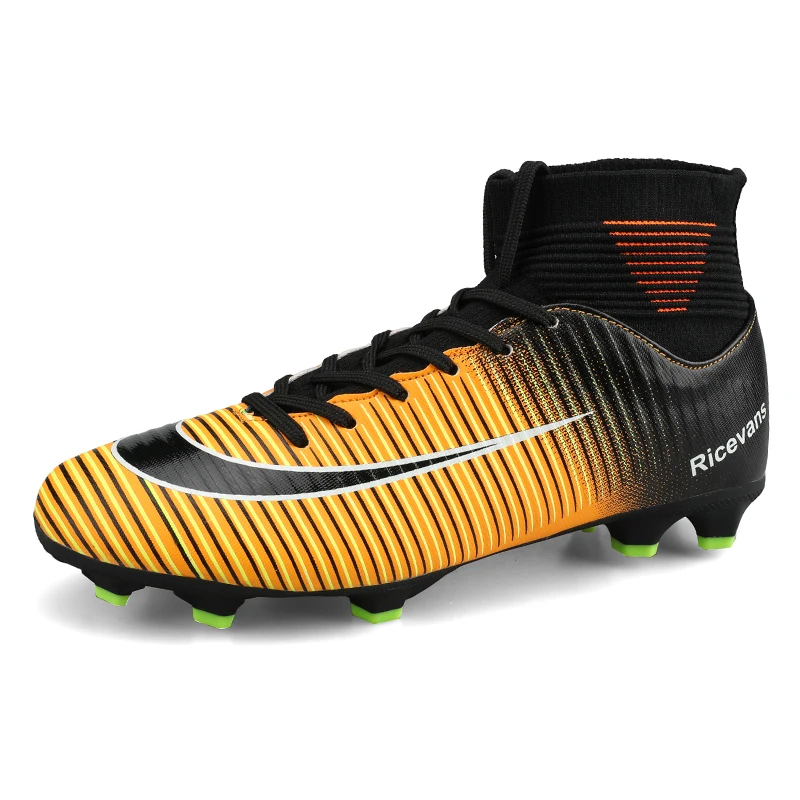Для мужчин, молодых мальчиков Elite FG NJR SHHH 12 Superfly VI 6 360 CR7 низкая Лодыжка Ronaldo Мужская Спортивная обувь taquets размер 32-44 - Цвет: Цвет: желтый