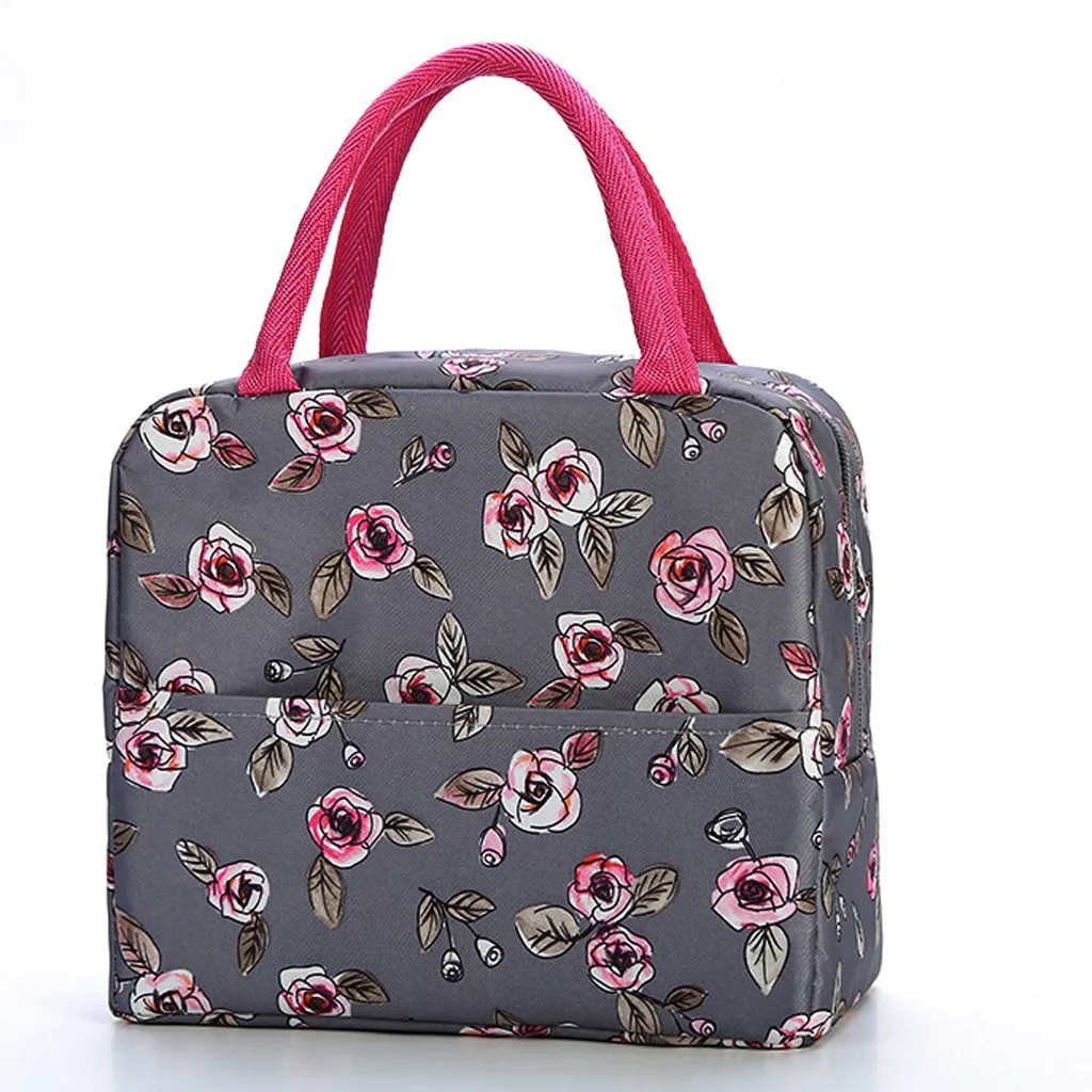 Простой стиль большой емкости водонепроницаемый Оксфорд мешок обеда открытый