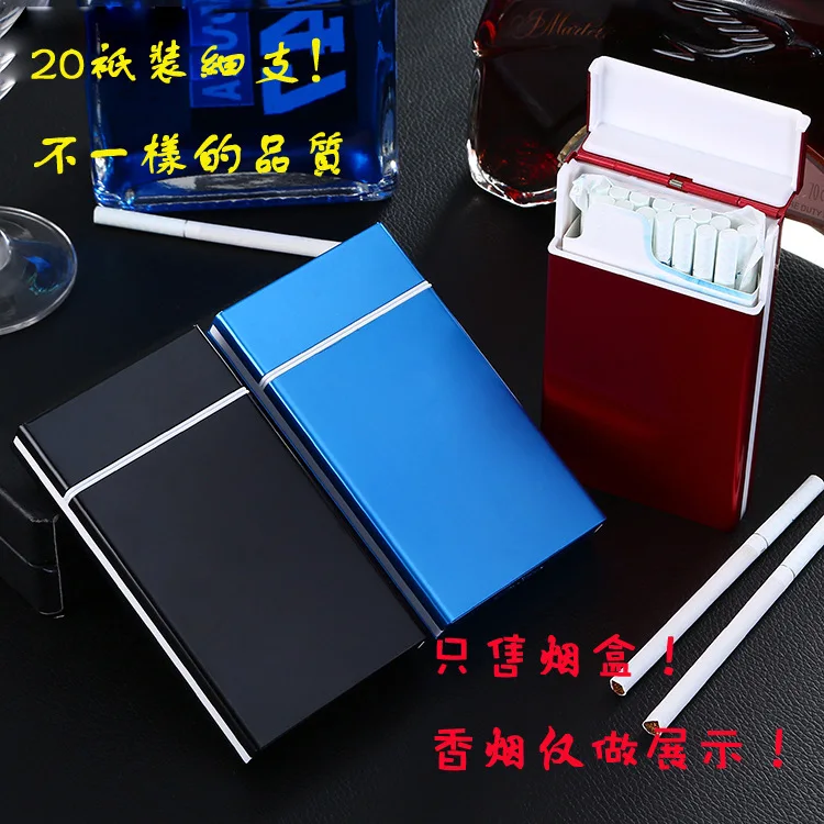 Lady Slim Cigarette Cases 20 Packs Longer Version Ultra-thin Creative Aluminum Alloy Automatic Pop-up | Дом и сад