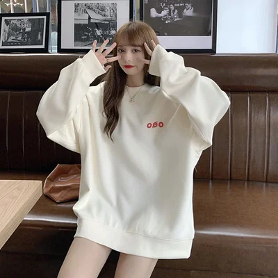 

Round Neck Sweater Women's Hooded Spring and Autumn Thin New Candy