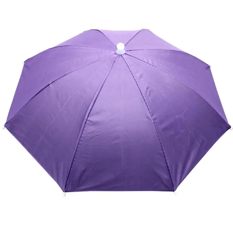 

Portable Outdoor Sports 55cm Umbrella Hat Cap Folding Women Men Umbrella Fishing Hiking Golf Beach Headwear Handsfree