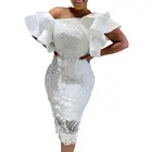 Африканские платья Дашики для женщин, облегающее платье 2021, летние и весенние сексуальные платья с вырезами и оборками, женские вечерние Офисные Платья Миди