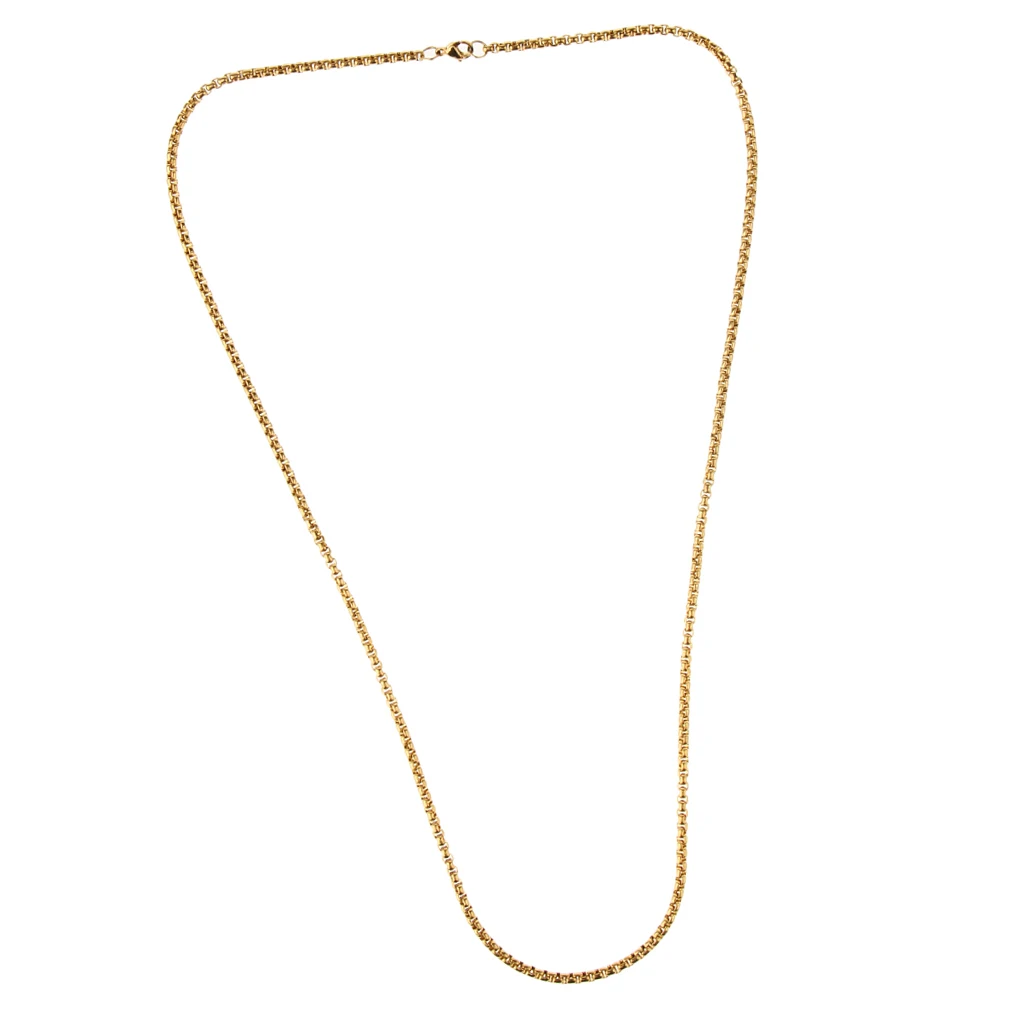 

1.97/2.36/2.76/3.15inch Solid Yellow Gold Box Link Chain Square Rolo