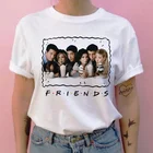 Футболка с принтом друзья, ТВ-шоу, топ, женская футболка Ulzzang, повседневная винтажная забавная футболка в стиле Харадзюку с принтом
