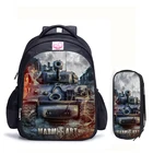 Рюкзак с принтом World Of Tank для девочек, ранец на плечо для школы и путешествий, 16 дюймов