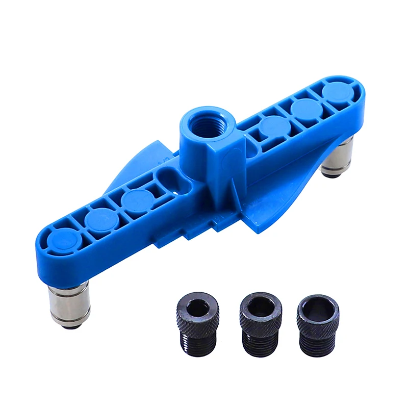 

2 in 1 Pocket Hole Jig 6 8 10mm Vertical Dowel Jig ABS Marking Gauge for Wood Drilling Scribing