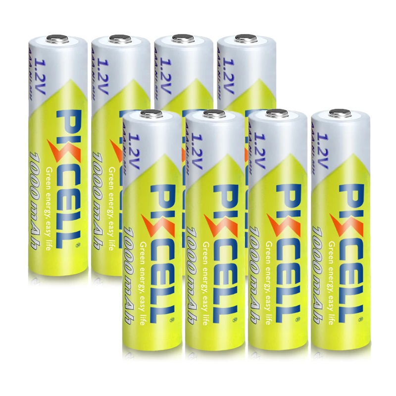 

8Pcs PKCELL AAA Battery 1.2V Ni-MH AAA Rechargeable Batteries 1000MAH 3A aaa flashlight battery with 2PC AAA/AA Battery Holder