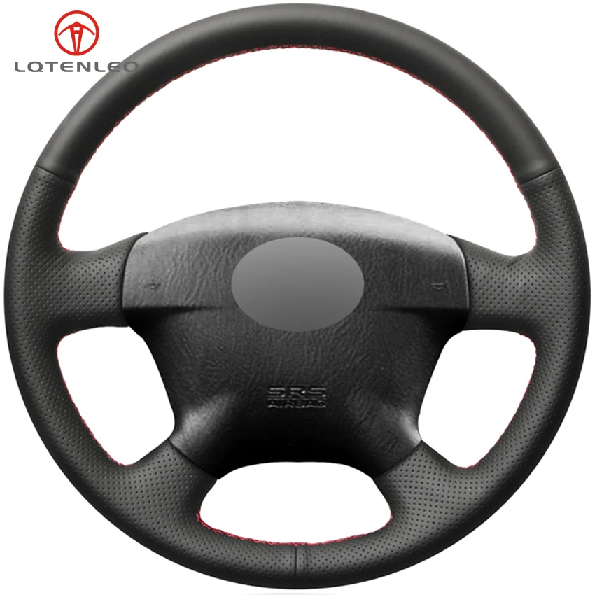 LQTENLEO черный чехол рулевого колеса автомобиля из искусственной кожи для Honda Civic