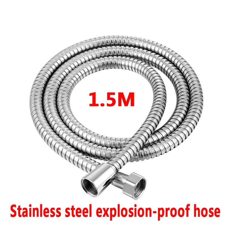 1m/1.5m/2m Stainless Steel Shower Hose High Quality Encryption Explosion-proof Spring Tube Pull Bathroom Accessories | Обустройство