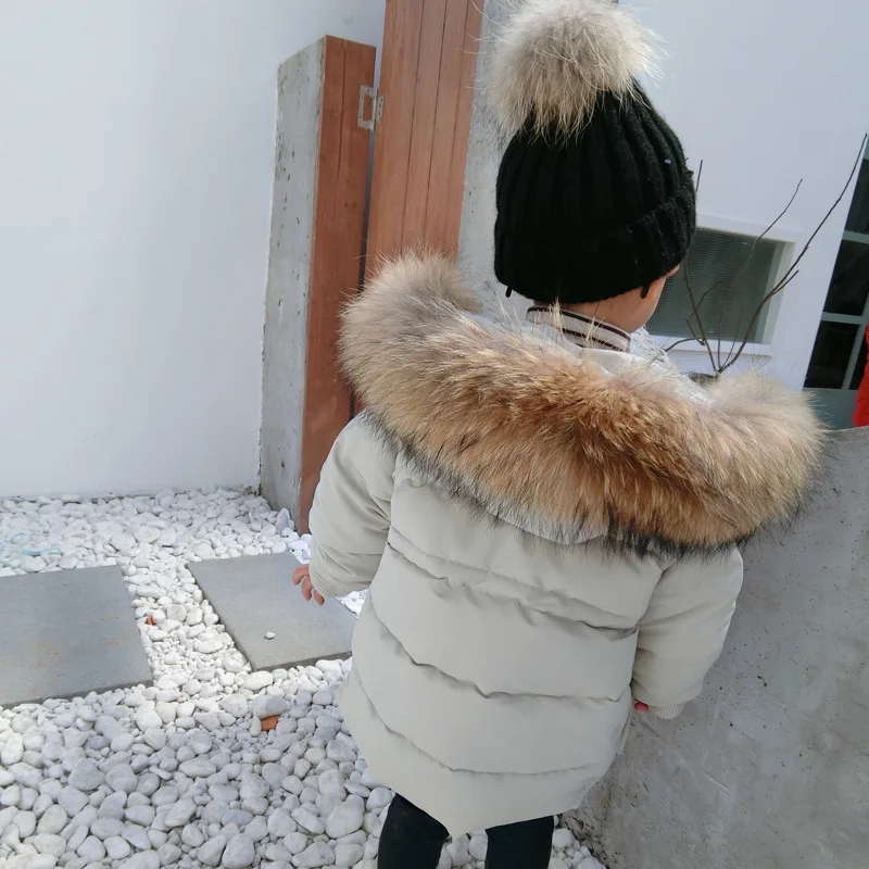 Коллекция 2019 года зимние куртки детские пуховики для девочек парки с капюшоном