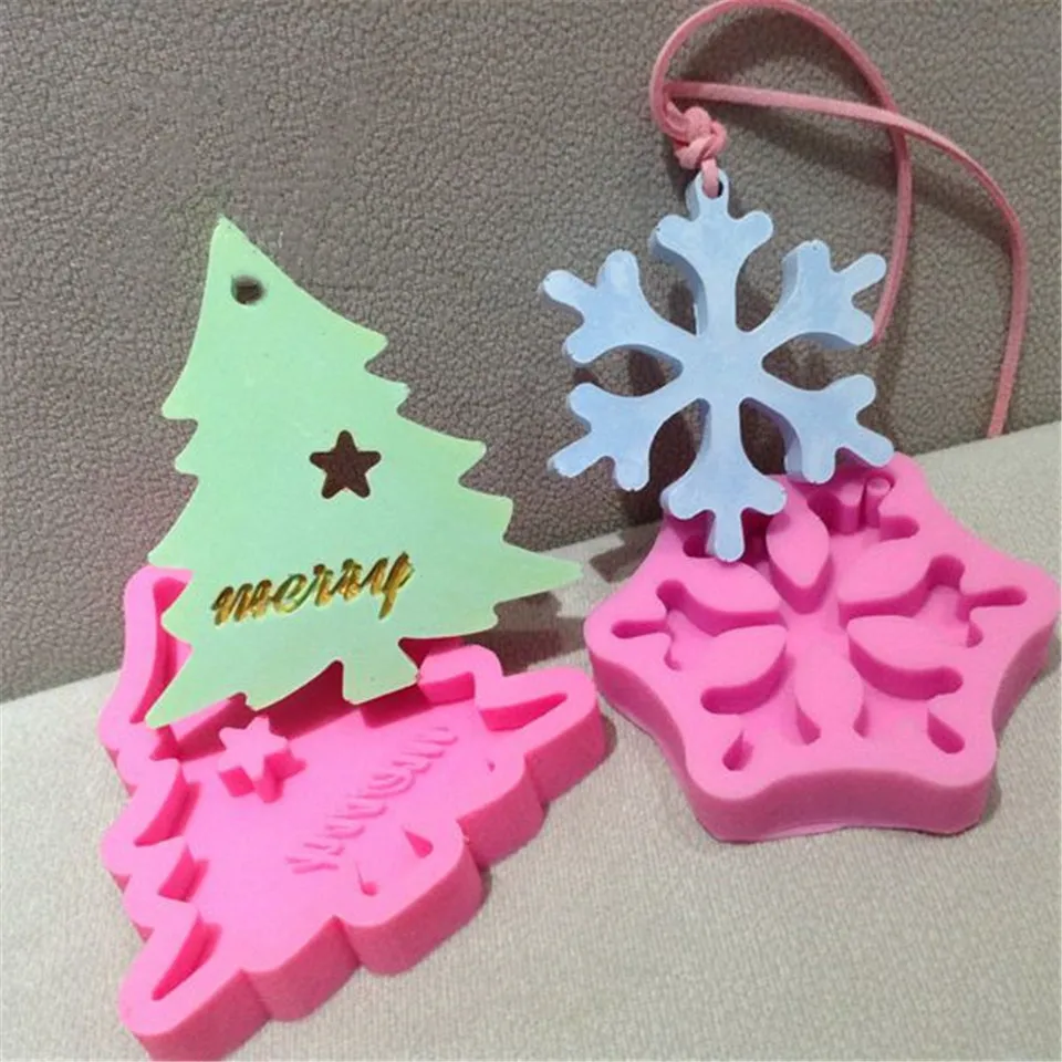 3D Рождественские силиконовые формы для мыла Снежинка DIY Xmas шоколадная форма Сахар ремесло Мыло плесень инструменты для украшения тортов из мастики
