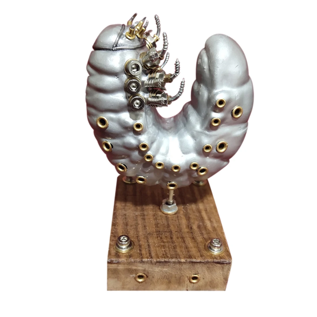 

3D Mechanical Metal Model Kit Handmade Assembled Crafts for Home Decor - Rhinoceros Beetle - ( Finished) (No Wooden Base)