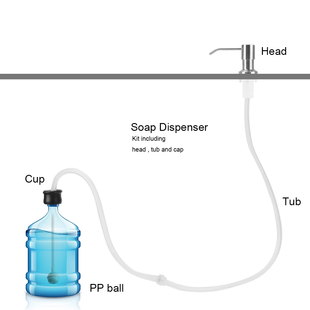 HOOMIN жидкого мыла дозатор органайзер для Ванная комната и Кухня ABS вручную нажатия