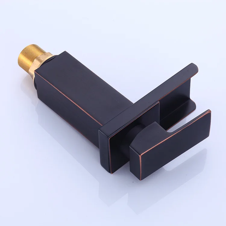 Black Hot And Cold Basin Water Tap Square Shower Room Wash Faucet Tank | Обустройство дома