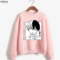 my hero academia todoroki shoto hoodie anime long sleeve casaul sweatshirt loose pullovers tops