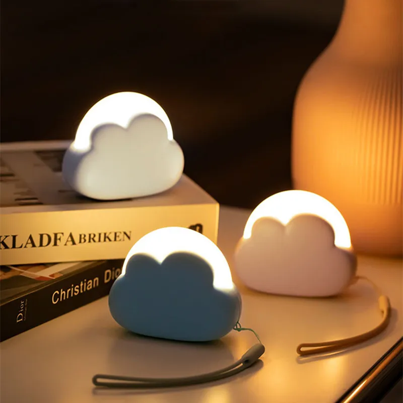 Creative Cloud Night Light USB Charging Portable Living Room Corridor Emergency LED Induction Light Desktop Bedroom Bedside Lamp