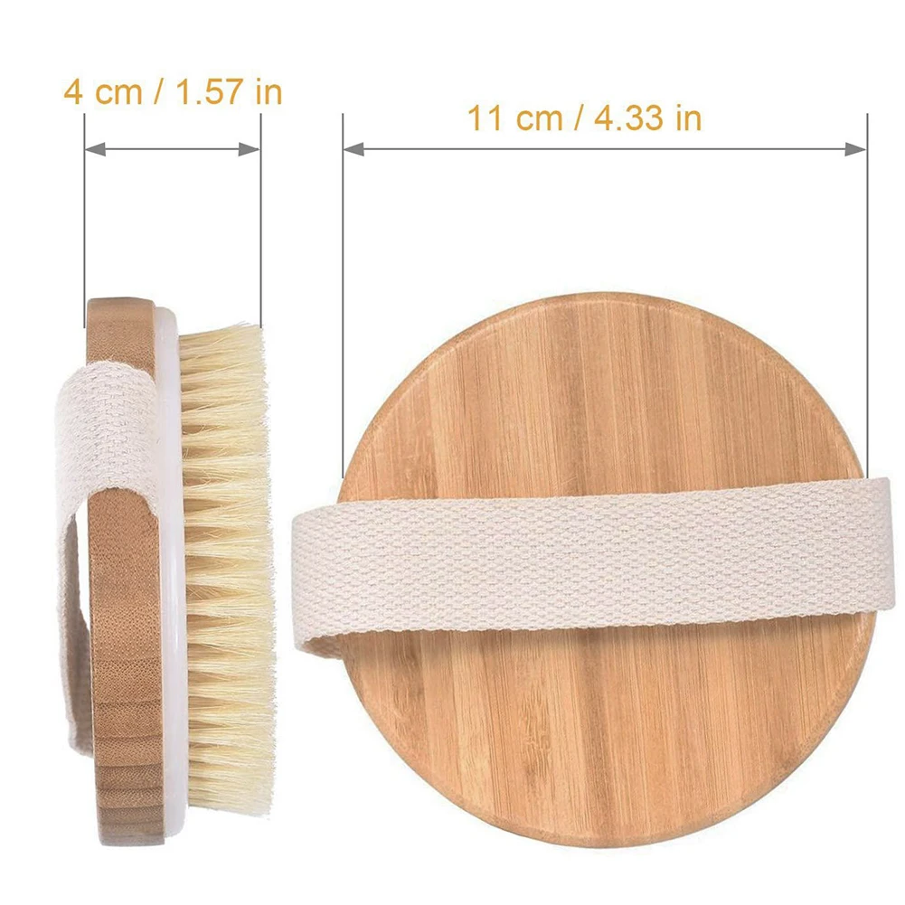 

Bathing Brush Dry Skin Body Soft Natural Bristle SPA Brush Without Handle Wooden Bath Shower Brush SPA Exfoliating Body Brush