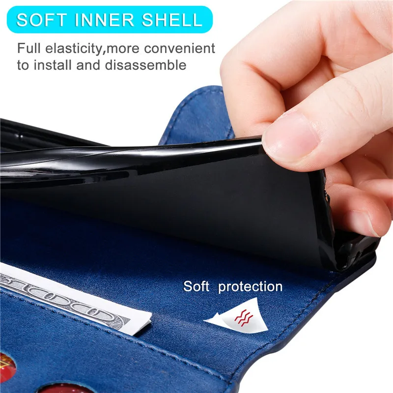 

For Motorola moto G9 Play Case Leather zipper wallet cover Case On G9 Plus Phone Flip book Cases for For Motorola G9 Plus fundas