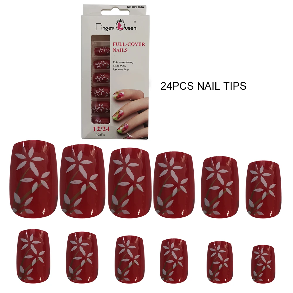 Накладные ногти для девушек 24 шт. накладные художественный аксессуар полное