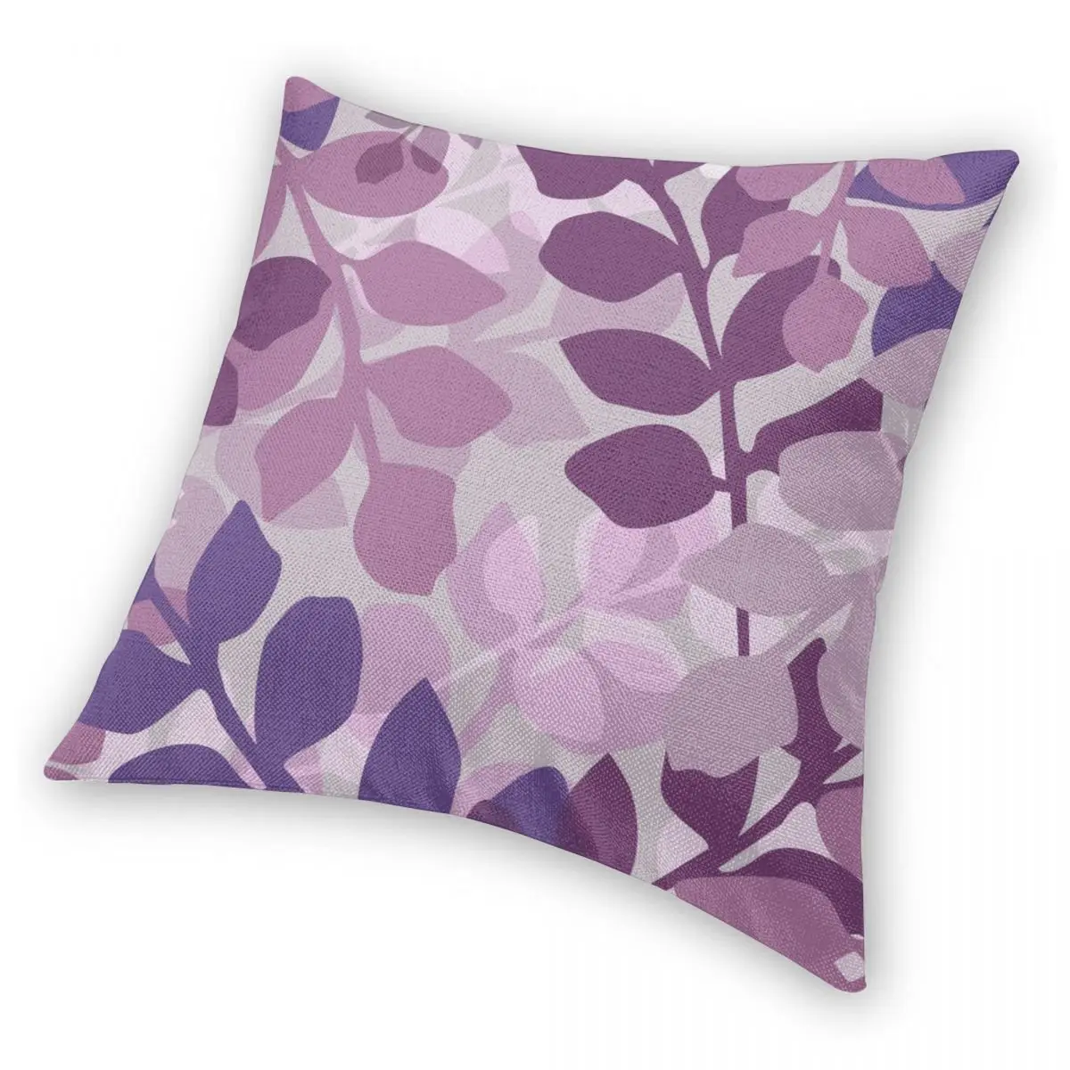 Ультрафиолетовый лавандовый лиловый фиолетовый квадратный чехол с листьями для