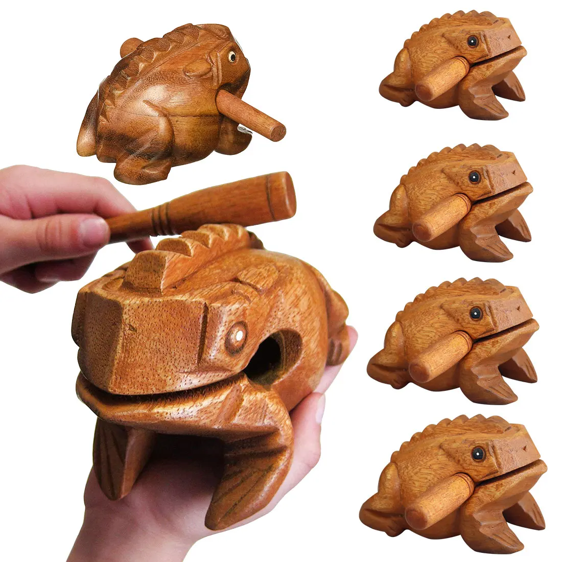 

Home Decoration Accessories Wooden Craft Lucky Frog Souvenirs Wooden Frog Lucky Frog Wood Carving Crafts Kids Musical Instrument