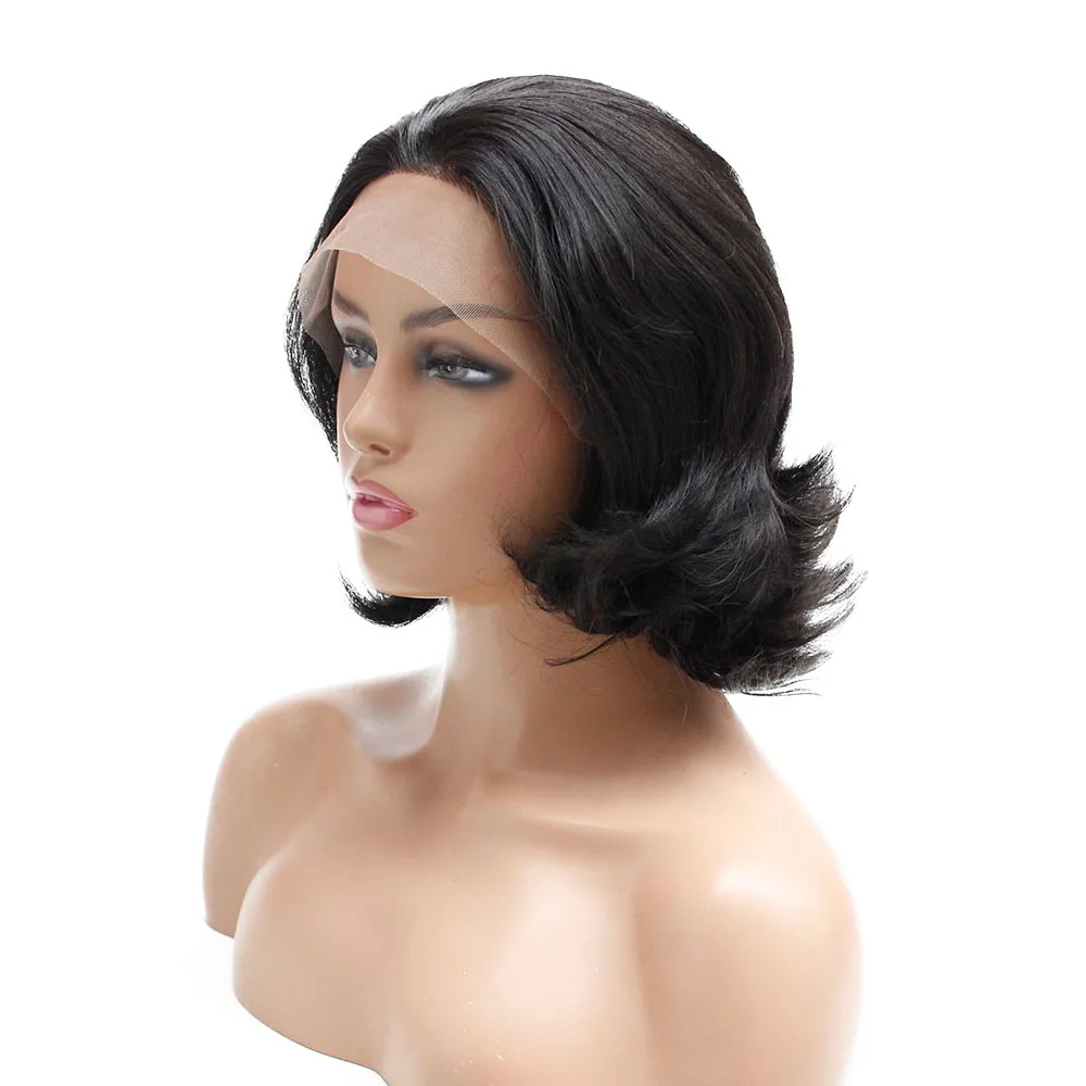 V'NICE 8 дюймовые короткие женские парики с коротким Бобом на шнуровке спереди