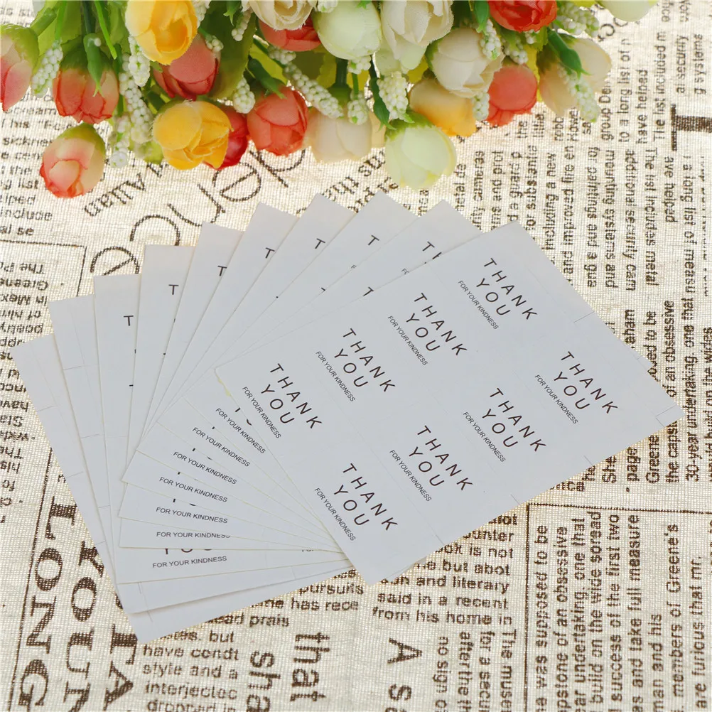 

80Pcs/Lot Thank you for your kindness Hand made Cake Sealing Label Kraft Sticker Baking DIY Gift Stickers 4cm*2.5cm