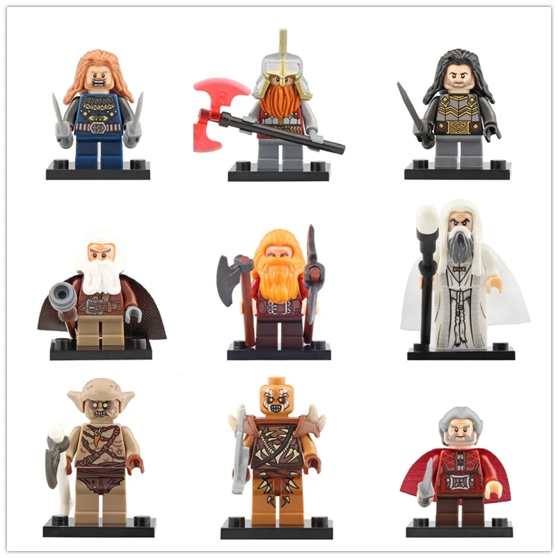 Legoed Властелин колец строительные блоки Fili Ironfoot Dain Goblin Dori действие миниатюрные