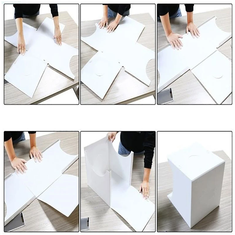 Portable 9.5&quot x LED Light Photography Cube Box Shooting Tent Photo Studio Folding Prop | Электроника