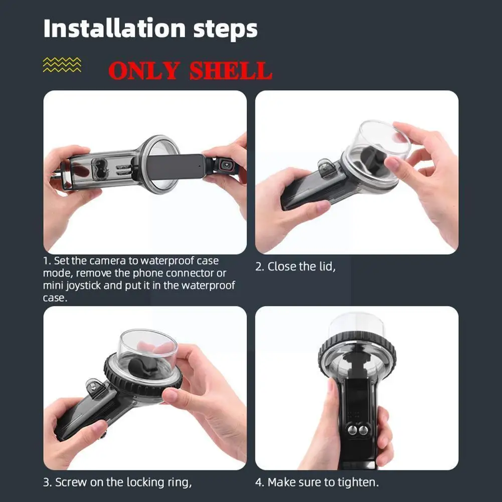 

Waterproof Case For Pocket 2 PC Waterproof Case For Underwater 60m Depth Diving Case A5X9