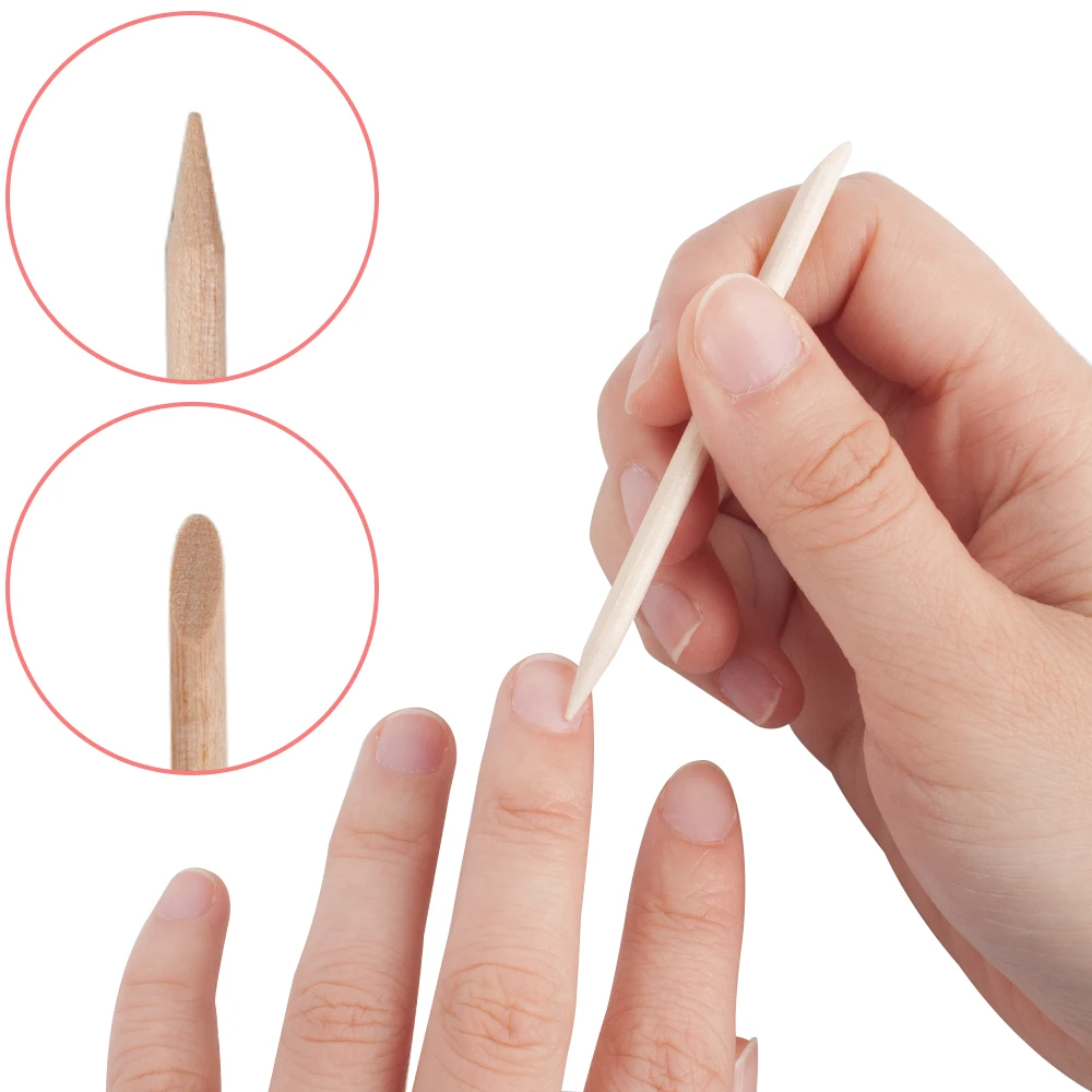 Деревянная палочка для удаления кутикулы 100/50/10 шт.|remove gel nail polish|removable double sided tapestick