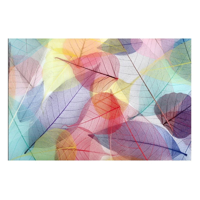 

Wallpaper For Bedroom Walls Modern Minimalist Abstract Hand-painted Leaf Vein TV Background Wallpaper Mural