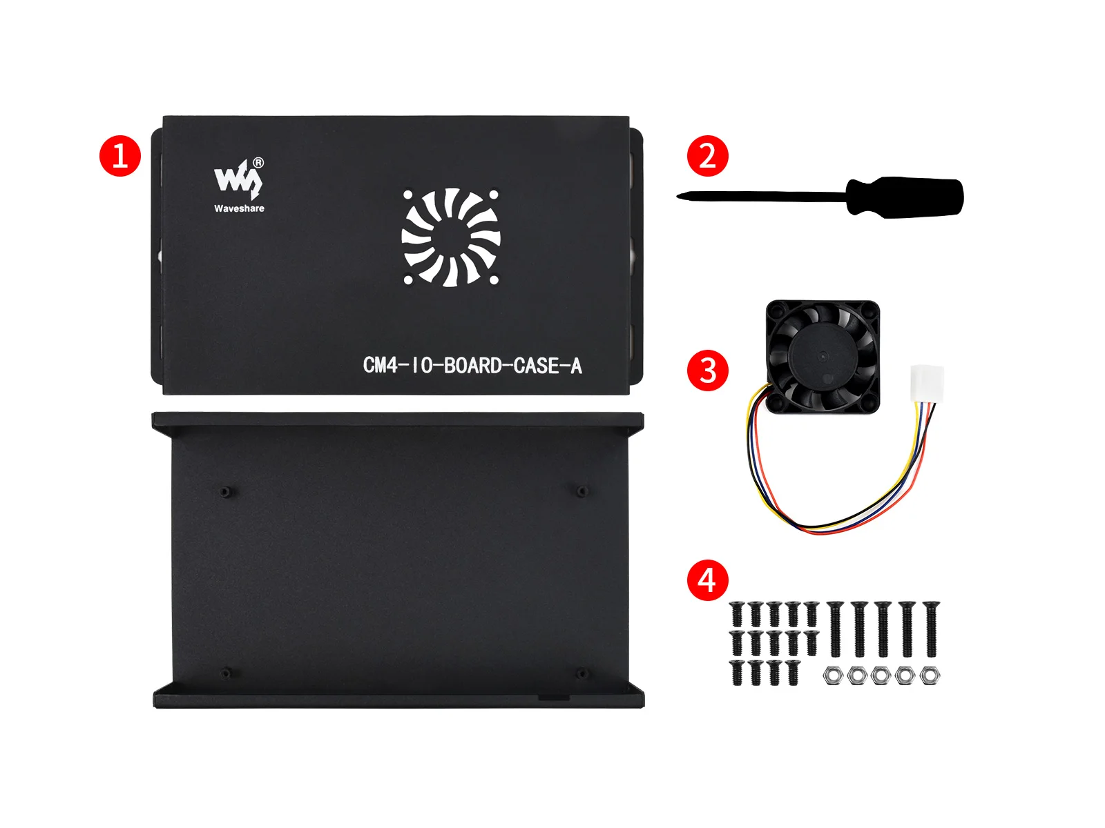 

Waveshare Metal Box (A) Designed For Raspberry Pi Compute Module 4 IO Board, Comes With Cooling Fan