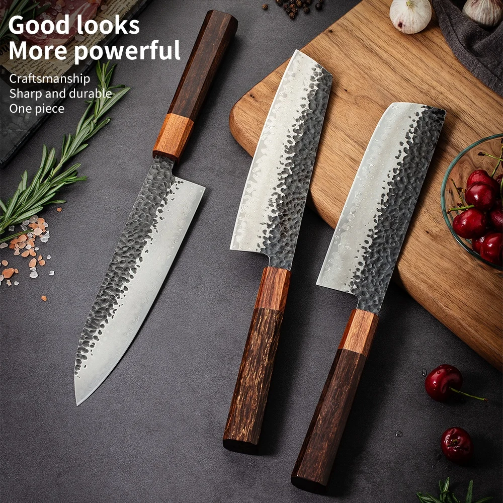 

1-3PC Professional Damascus Steel Kitchen Knife Set Chef Paring Bread Santoku Forte Nakiri Kitchen Knife Kitchen Knife